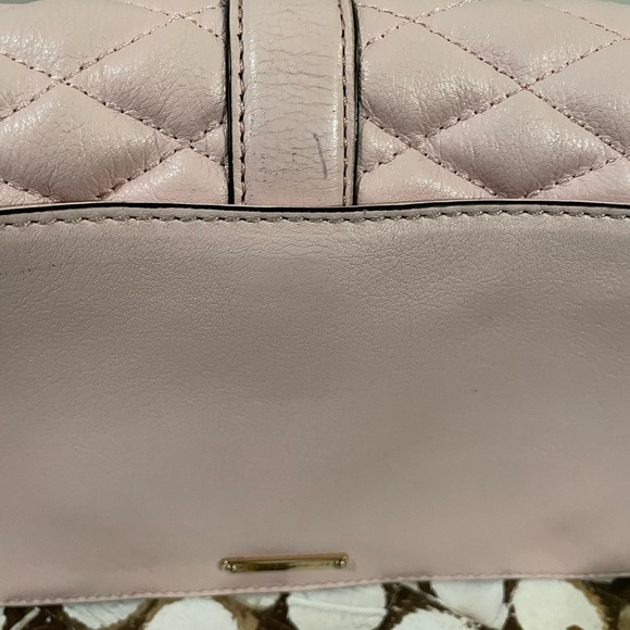 Rebecca Minkoff Women’s Love Quilted Leather Crossbody Purse Pink - Picture 10 of 11